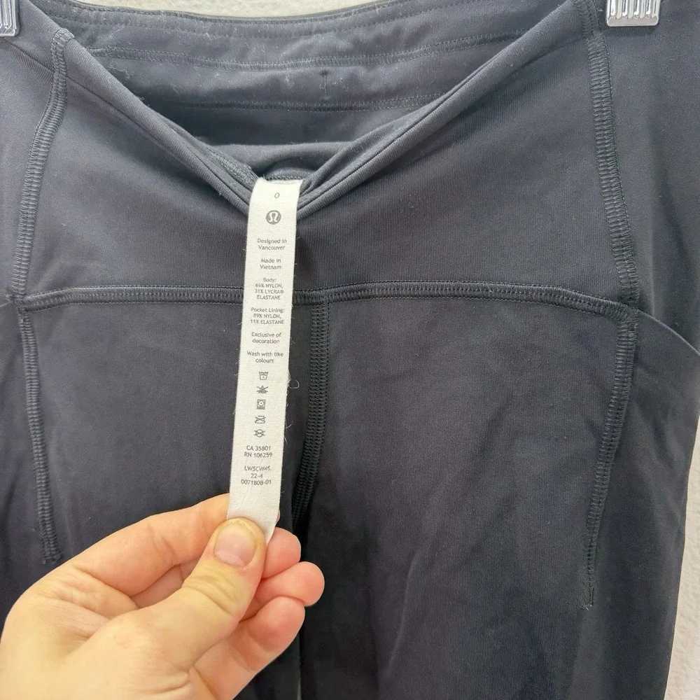 Lululemon Swift Speed High Rise Black Leggings Yoga Reflective 28